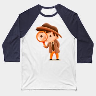 Kids Detective Baseball T-Shirt